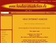 Tablet Screenshot of haukes-stuebchen.de